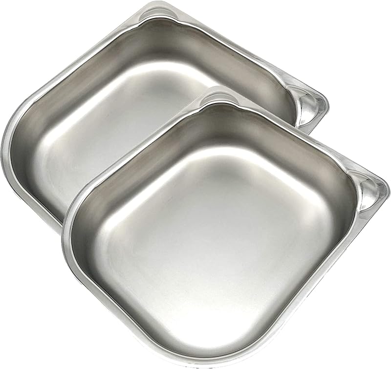 Refil de Tigelas em Aço Inoxidável para Alimentadores Automáticos Cat Mate C100 e C200, Pacote com 2