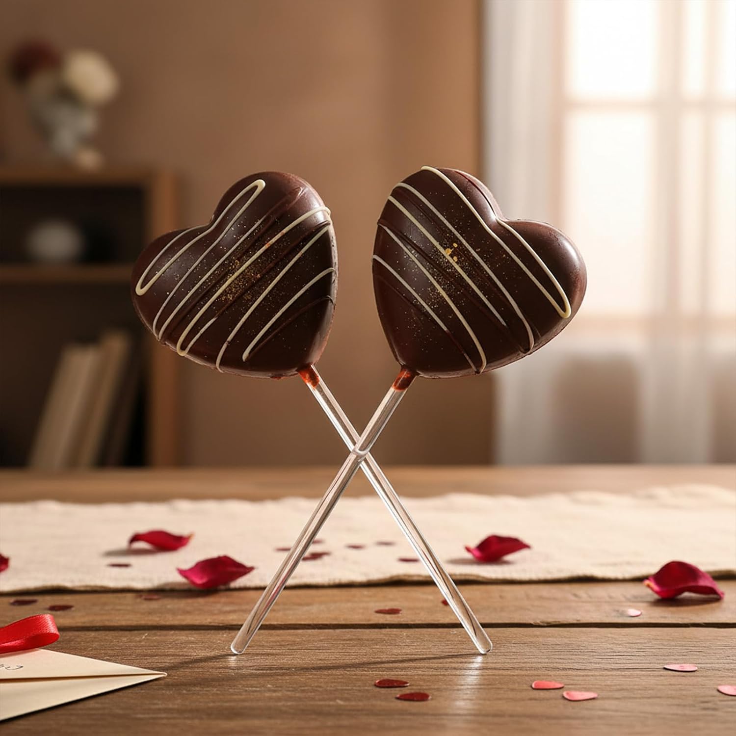 50 Pcs 6" Acrylic Cake Pop Sticks Flat Cupcake Topper Sticks