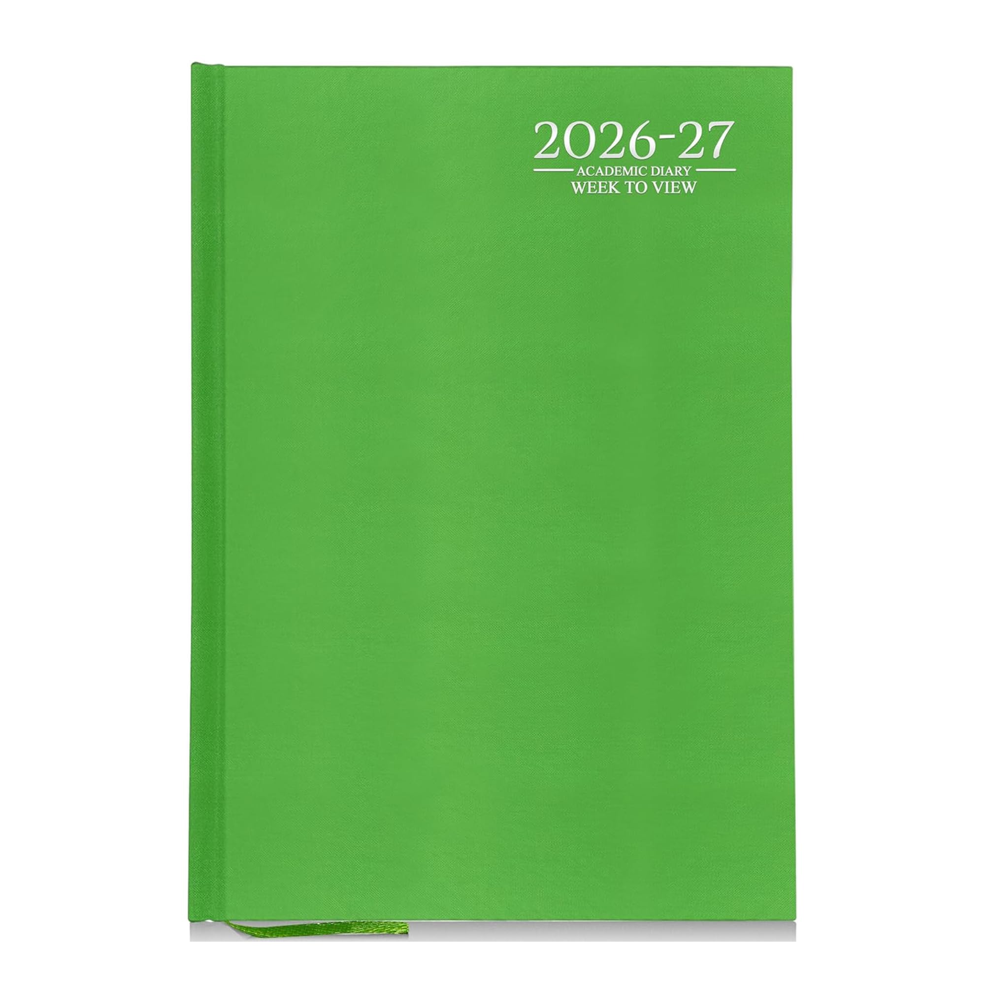 TB1 2026–2027 Academic Diary A4 Day A Page Green Hardback, Planner August 2026 to July 2027, Student & Teacher School Diary, Timetable, Appointment, Study, Lesson & Coursework Organiser