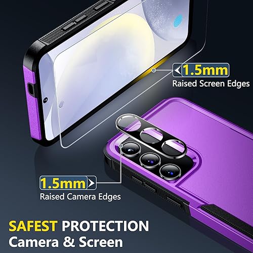 Miniatura 3 de SPIDERCASE Funda diseñada para Samsung Galaxy S24 Plus, protección contra caídas de grado militar de 10 pies, resistente a prueba de golpes, para