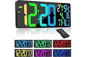 Oversized Jumbo Digital Wall Clock with Remote