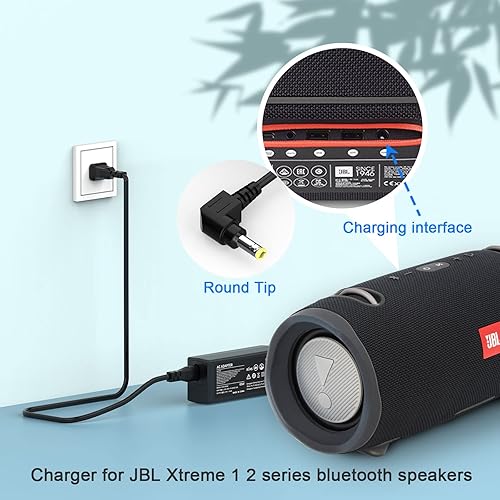 Miniatura 2 de Cargador adaptador de corriente alterna y CC de 19 V y 65 W, compatible con JBL Boombox, altavoz portátil Bluetooth impermeable BL Xtreme Xtreme 2