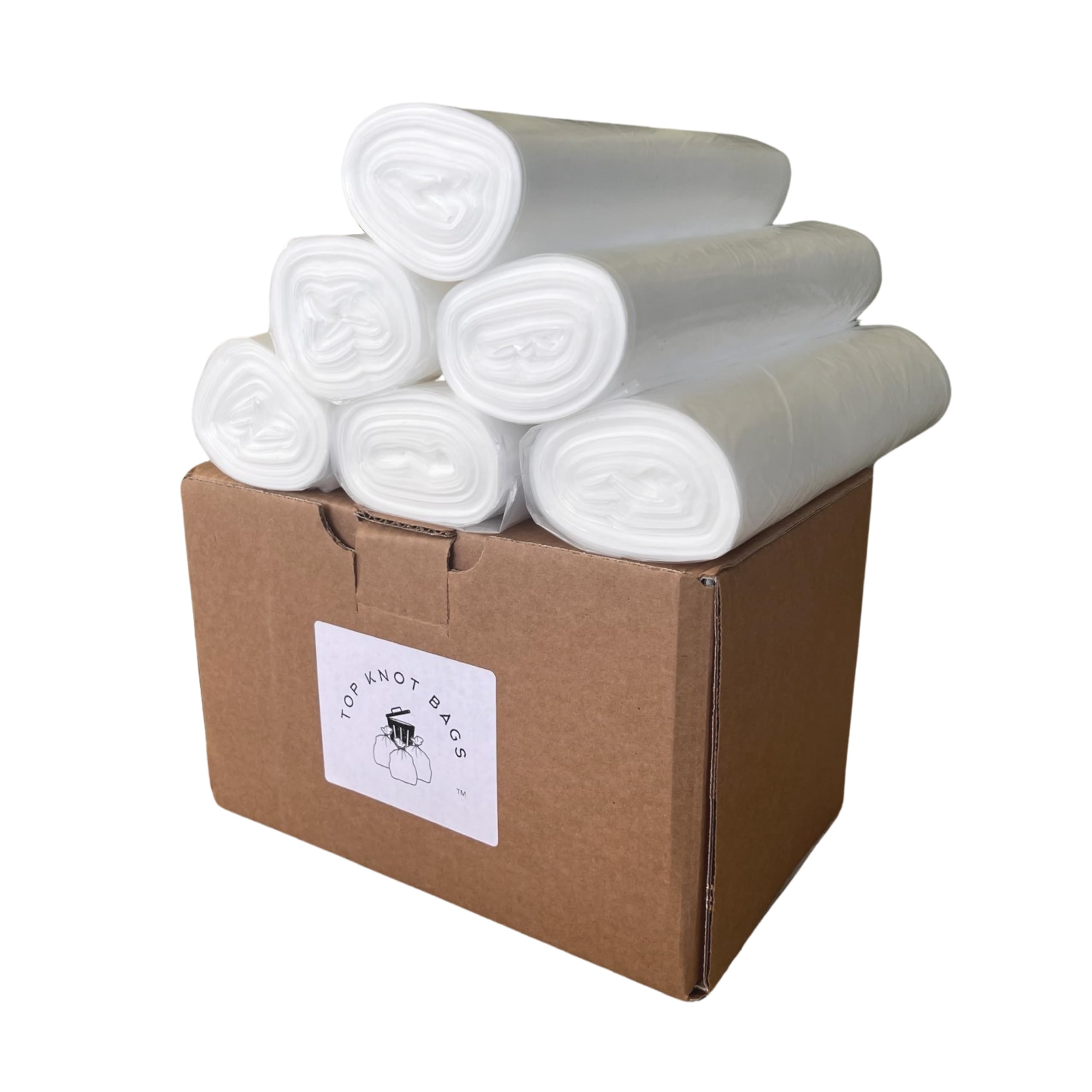 45 Gallon Garbage Trash Bag 40X48" Clear 150 Count Can Liner Bulk 40 Gallon 41 Gallon 42 Gallon 44 Gallon Made in USA