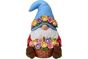 Charming Solar Gnome Guardian: Real Steel Garden Gnomes