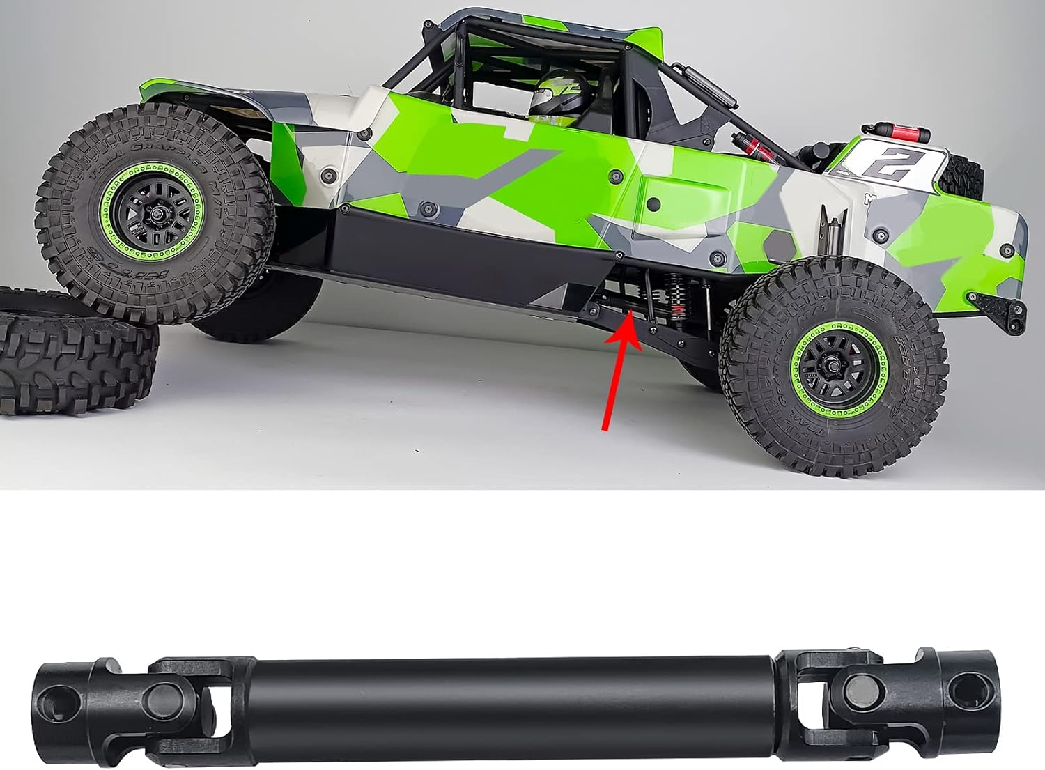 Steel Centre Drive Shaft CVD Upgrade Parts for 1/10 Losi BAJAREY Hammer Rey RC Crawler Car