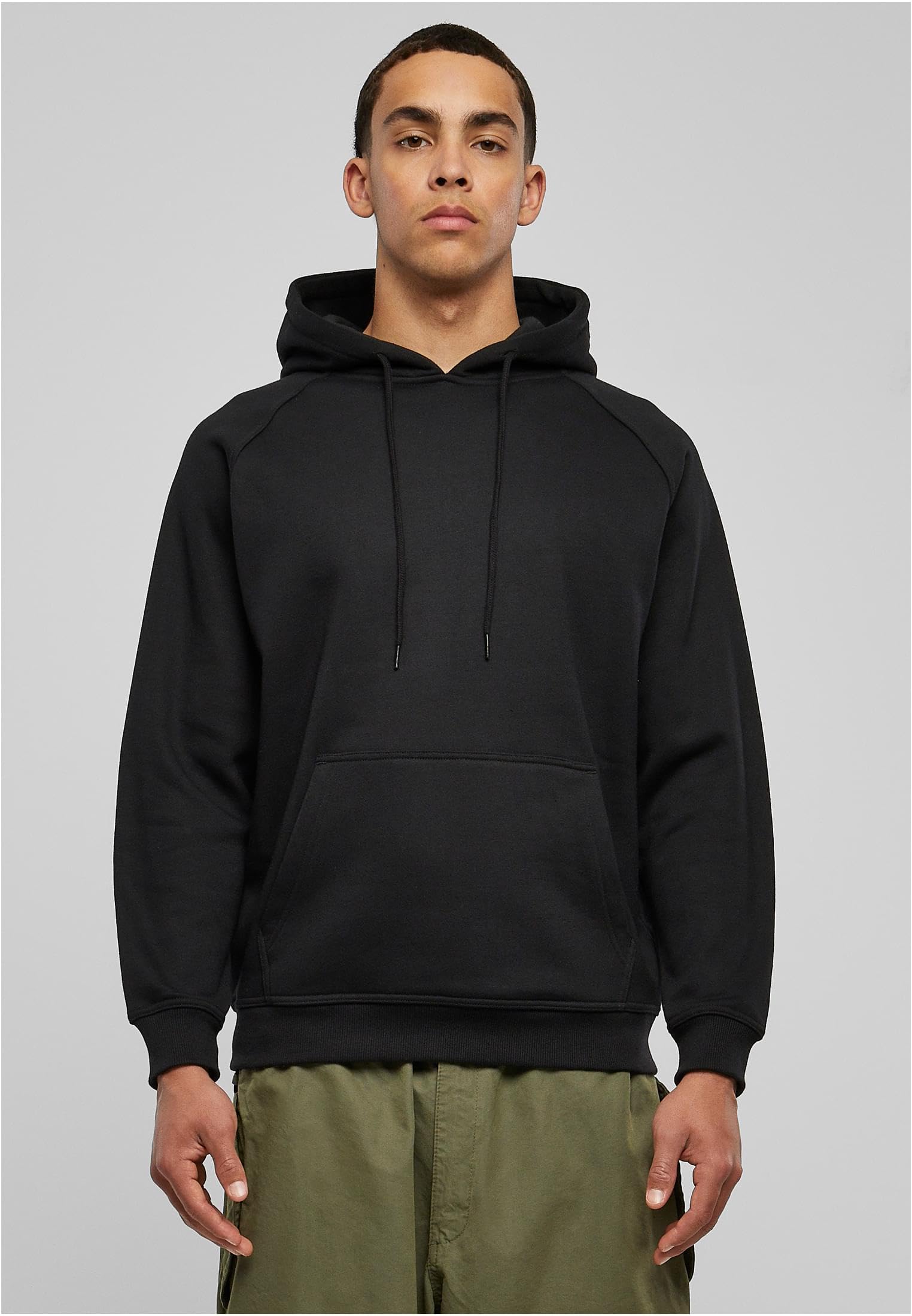 Urban Classics Sweat À Capuche Uni Homme Sweat-Shirt à Capuche Noir 65% Coton, 35% Polyester Oversize