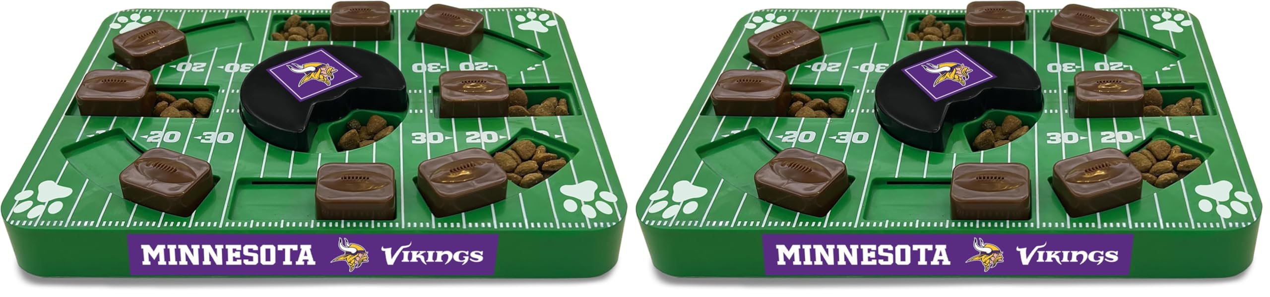Pets First NFL Minnesota Vikings Puzzle, Interactive Dog Treat Puzzle Toy (Pack of 2)
