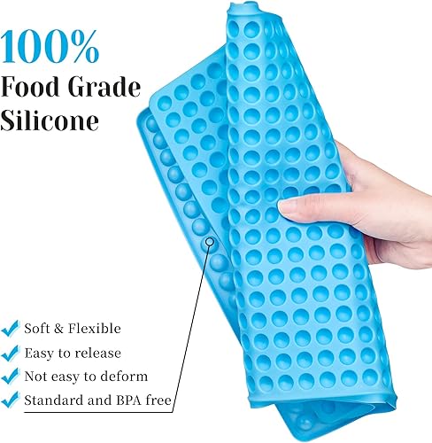 Miniatura 3 de Paquete de 2 moldes de silicona redondos de 468 cavidades, molde para golosinas para perros, moldes pequeños de semiesfera para gotas de chocolate,