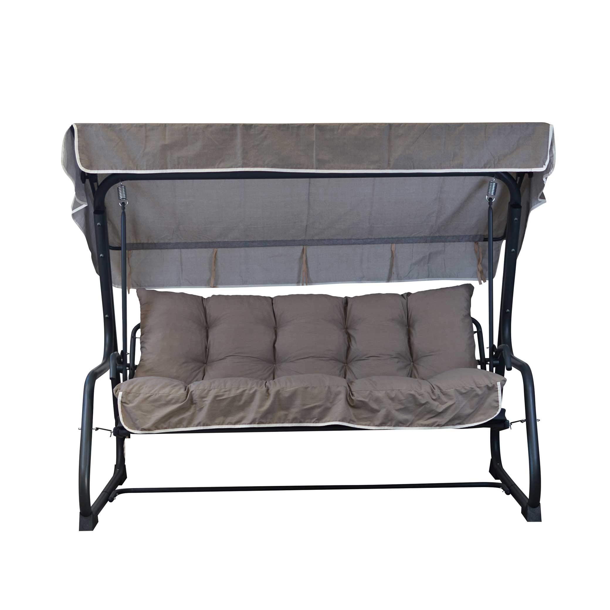 Cuscini per Dondolo 4 posti (170x52x12cm) - Incluso anche il tettuccio coordinato - 100% Made in Italy - Ideale per esterni (giardini e cortili) - Telaio non incluso