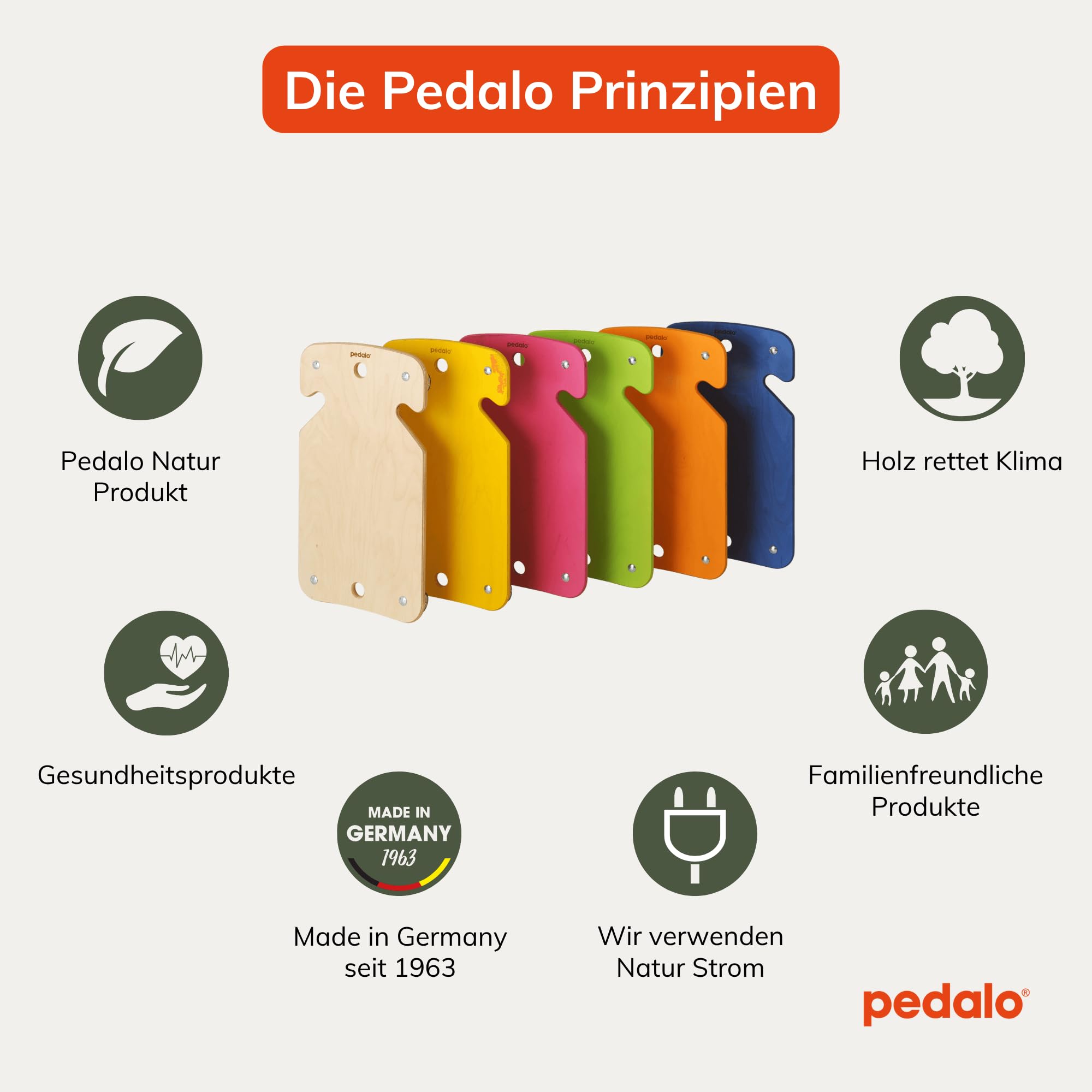Pedalo® Rollbrett Safety I Holz-Rollbrett I Gleit-Rollbrett I Sport-Rollbrett I Kinder-Rollbrett (pink)