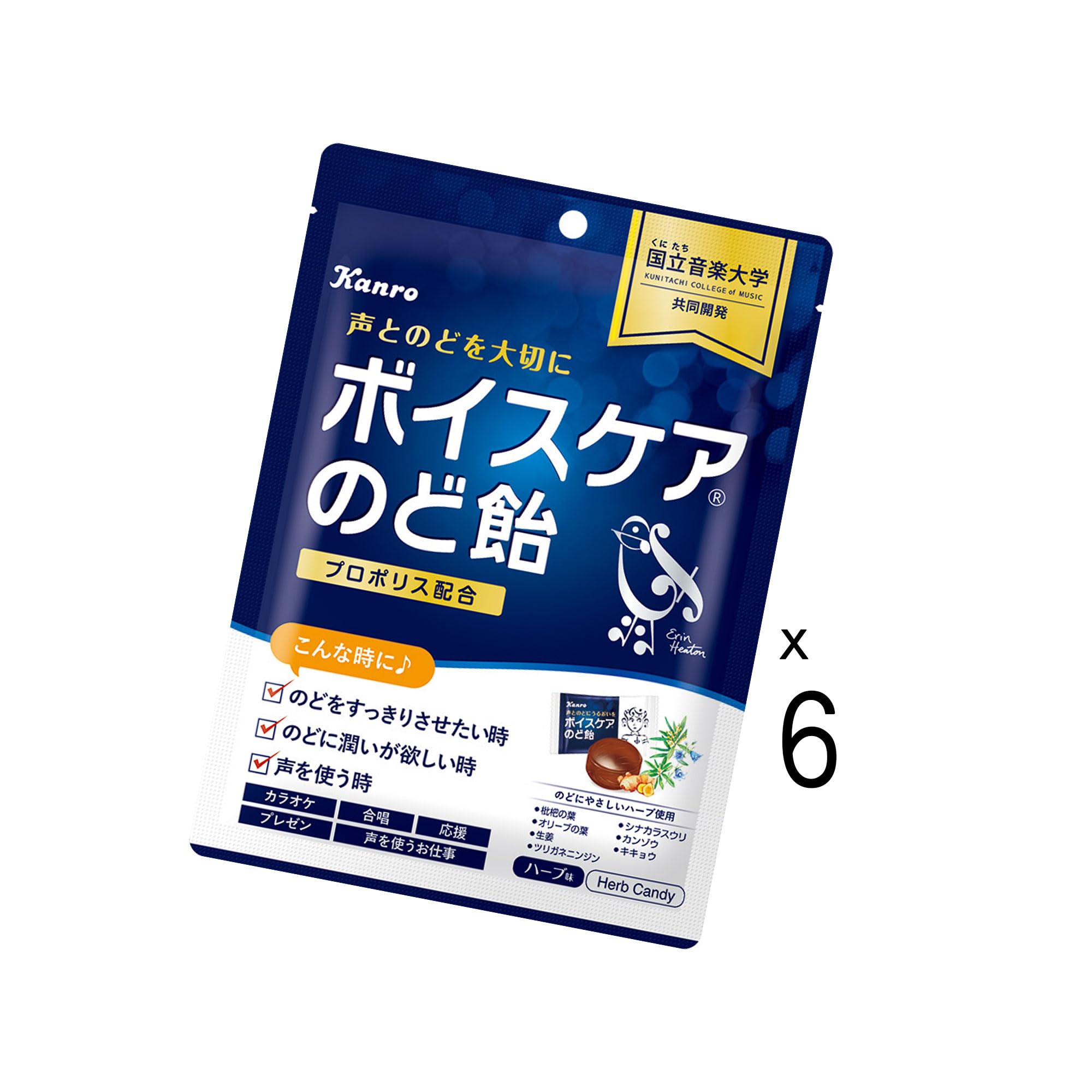 Amazon | カンロ ボイスケアのど飴 70g×6袋 | カンロ | ミント