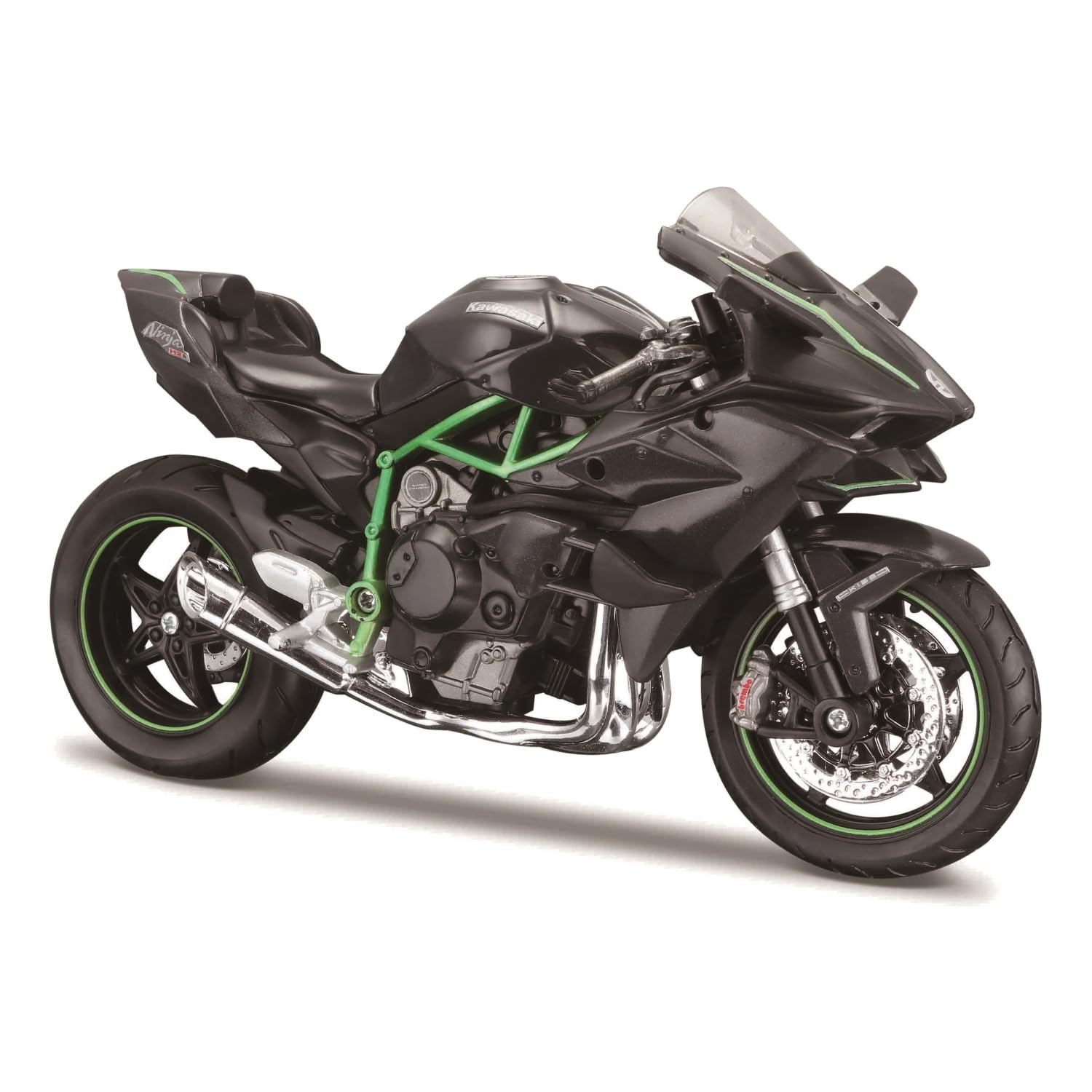 Maisto Kawasaki Ninja H2R Motorbike - 1:12 Scale - Incredibly Detailed Die-Cast Replica Collectible Motorcycle Model, Black