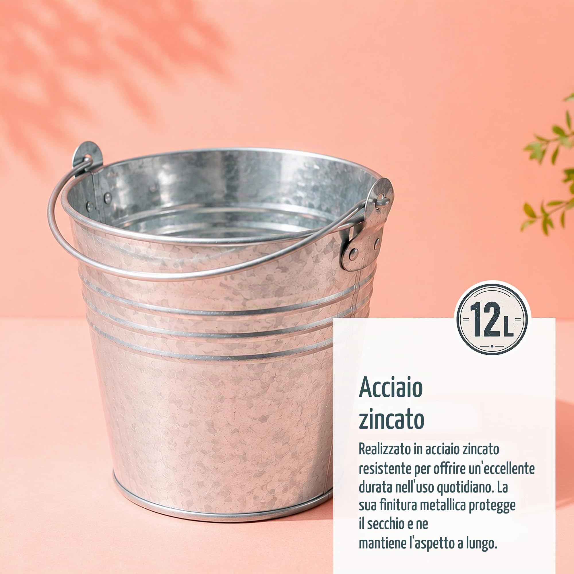PAMEX Secchio zincato 12 l, 12 l