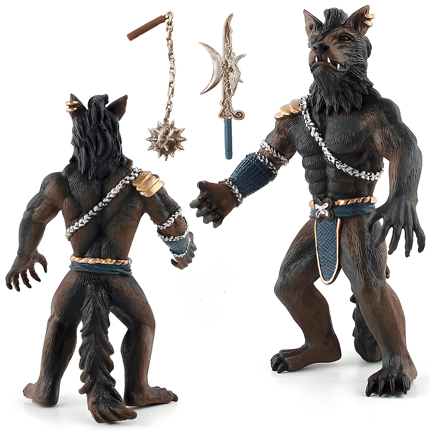 Werwolf Krieger Spielzeug, Wildtier Modellspielzeug, Mythischer Werwolf Krieger, Mythische Tiere, Handgefertigte Ornamente, Kindergeschenke