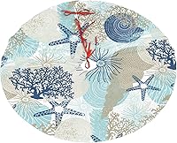 Vista 10 de Falda de árbol de Navidad con estrellas de mar de 36 pulgadas para Navidad, vacaciones, Año Nuevo, decoración de árbol circular
