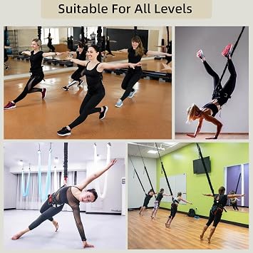 Bungee Fitness Set,CE Certified 6 Sizes(88-220 lbs)Bungee Cord Kit