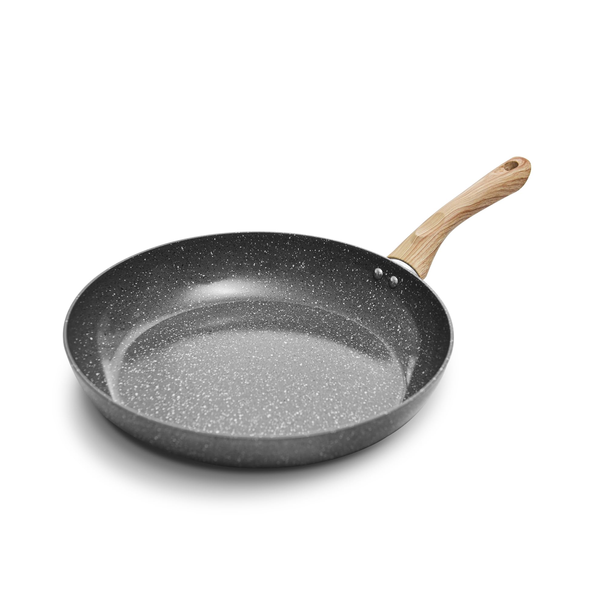 12-Inch Frying Pan Nonstick Stretched Aluminium Omelette Skillet Fry Pans for Induction Compatible Pan