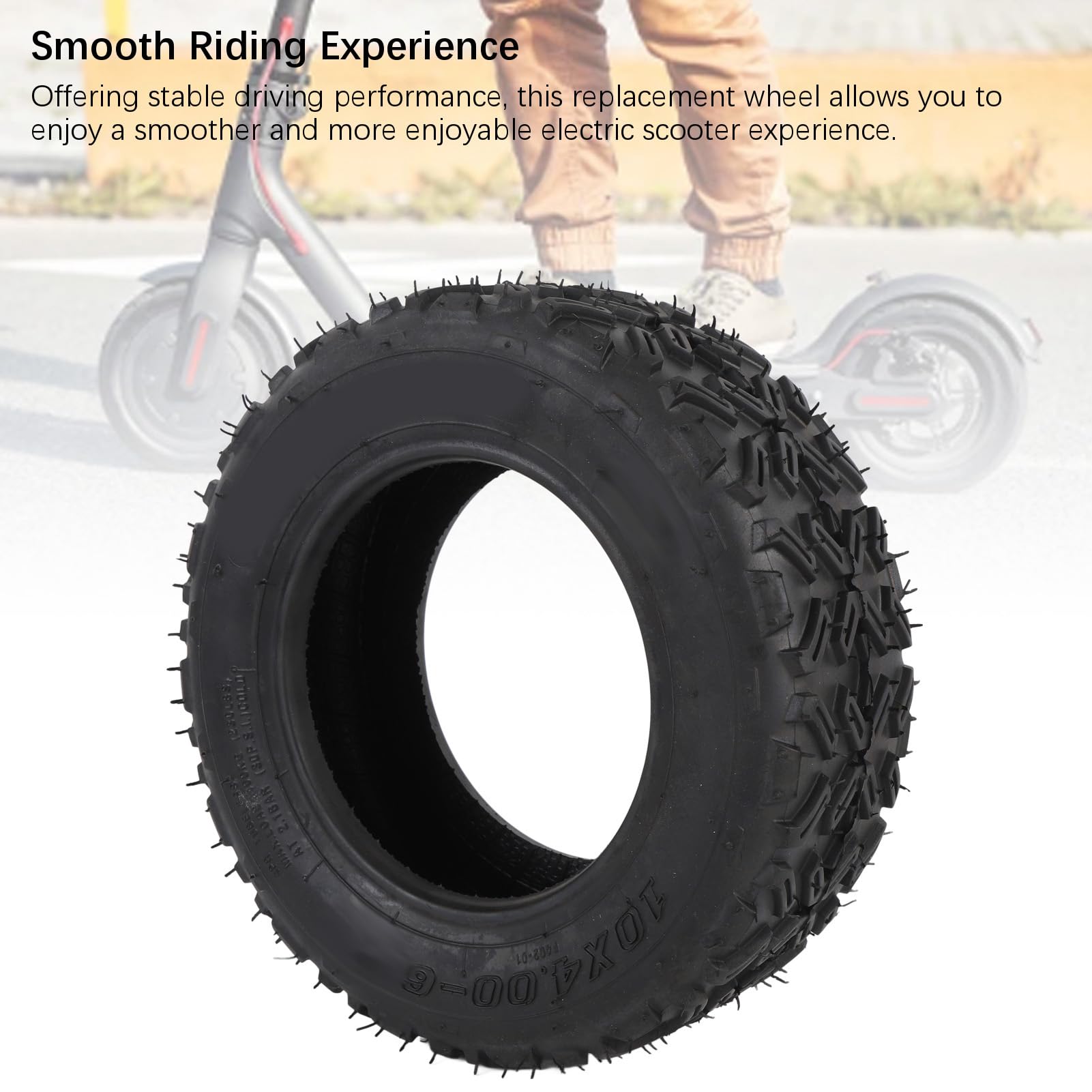 Reemplazo de la Rueda de Goma de la Rueda de Goma de Scooter Eléctrico para Accesorios para Scooter Eléctricos
