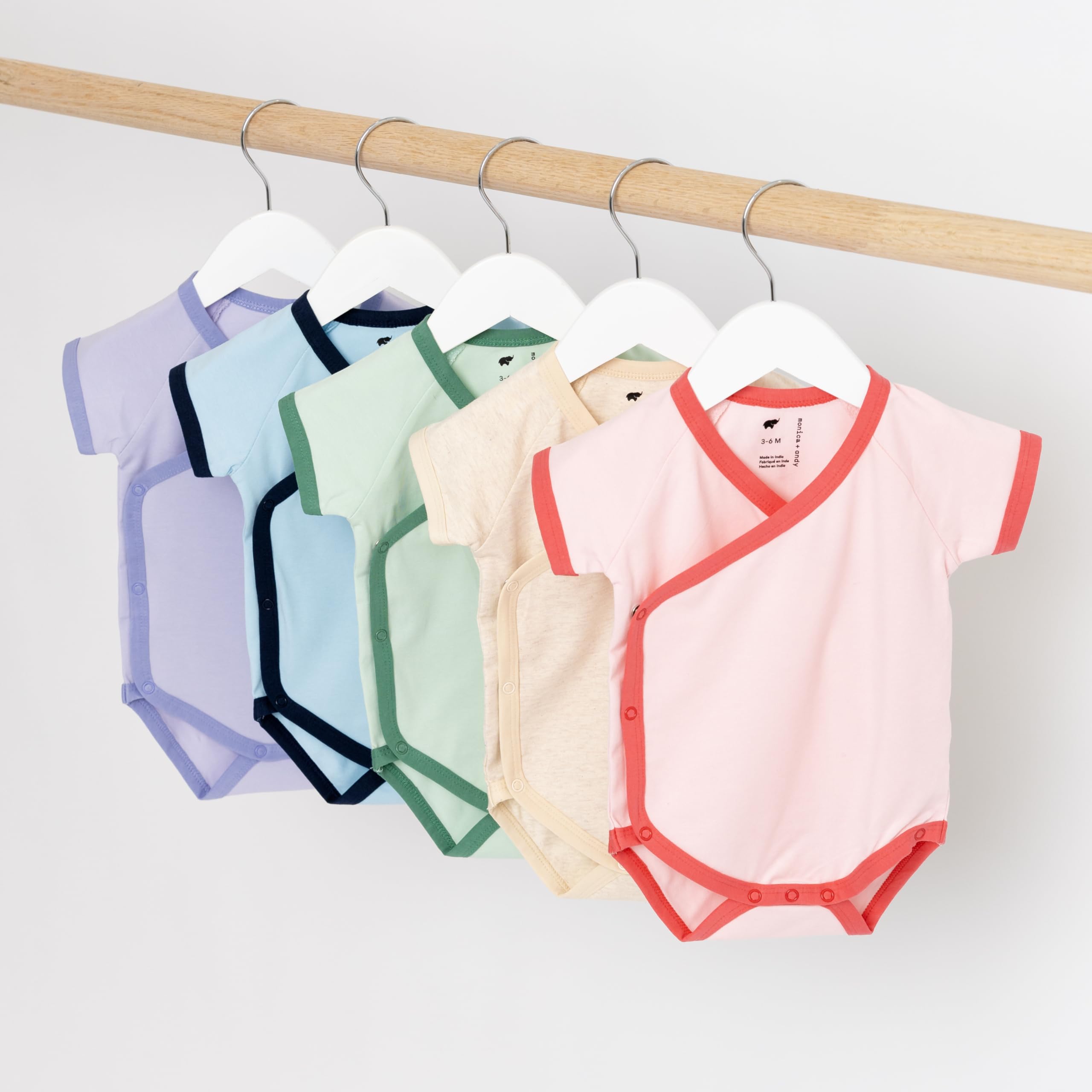 MONICA + ANDY Short Sleeve Jack & Jill Bodysuit Gallery Image
