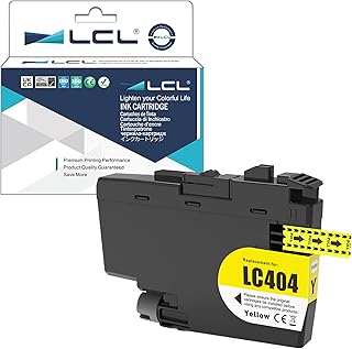 LCL LC 404 LC-404 Yellow High Yield Ink Cartridge Replacement for Brother LC404 LC404Y for MFC-J1205W MFC-J1205W XL MFC-J1215 MFC-J1215W Printers (1-Pack)