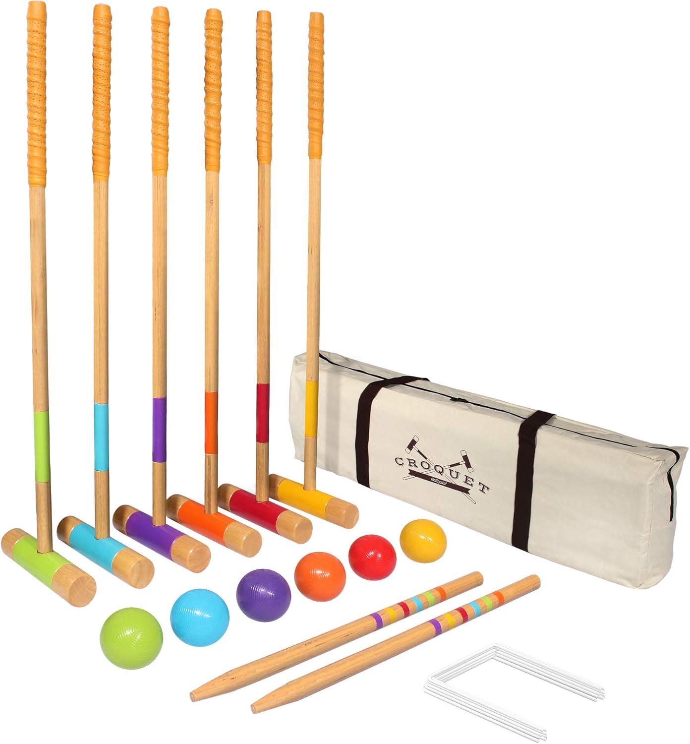 GoSports Six Player Croquet Set for Adults