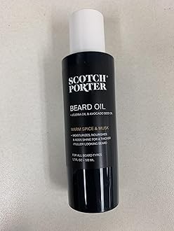 Scotch Porter Beard Collection – Cleanse, Moisturize, Soothe & Style Coarse, Dry Hair while Encouraging Growth for a Fuller/Healthier-Looking Beard – Includes Full-Size Wash, Conditioner, Oil & Balm
