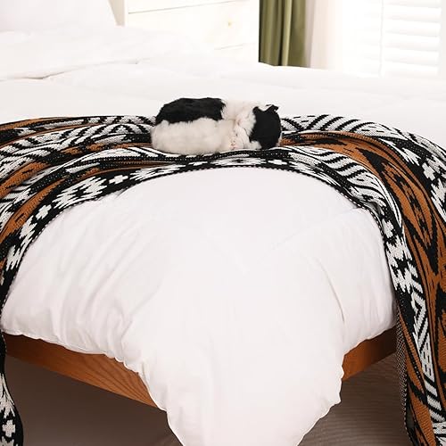 Miniatura 6 de Manta para silla, de punto arcílico, tribal, del suroeste, manta para sofá, sofá, manta de nativos americanos del suroeste suave y cálida manta