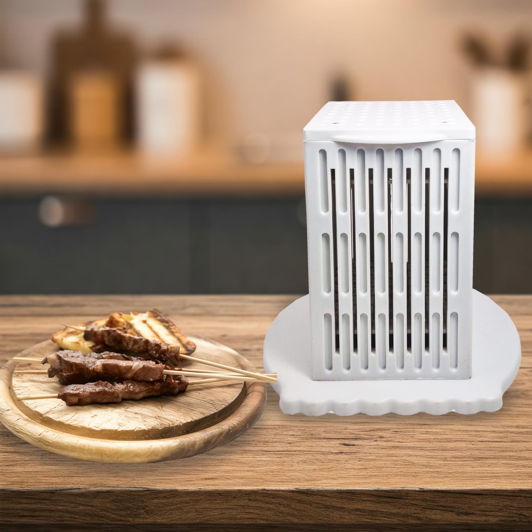 CUBO ARROSTICINI 64 Pcs. Professionale - Macchina per Arrosticini, Spiedini di Carne, Pesce, Kebab, Souvlaki - Migliore e Facile Produzione domestica + Accessori