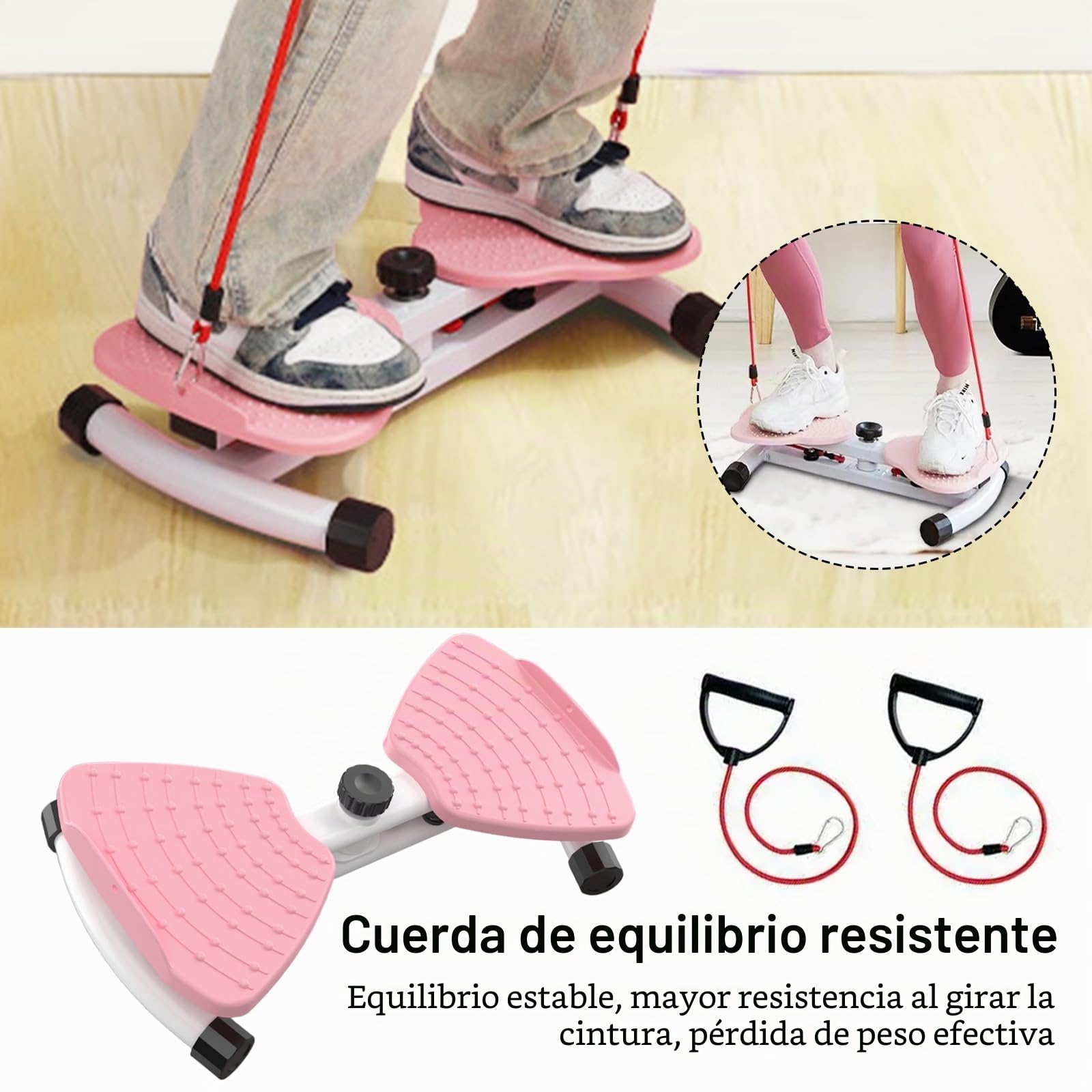 Entrenador Cintura, Tabla Discos Giratorios Para Cintura Entrenamiento Músculos Abdominales Entrenador Abdominal Pilates Para Fitness Tabla Discos Giratorios Con Cordón Para Mujeres