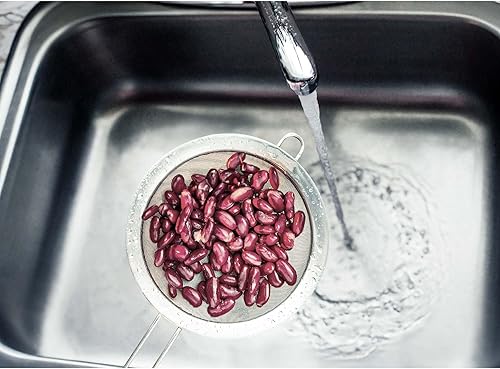 Miniatura 3 de HIC Kitchen Colador de malla doble fina, acero inoxidable 188, 4 pulgadas