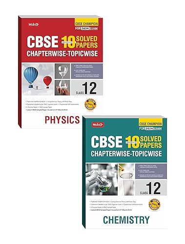 MTG CBSE 10 Years Chapterwise Topicwise Solved Papers &amp; Question Bank Class 12 Physics, Chemistry (Set of 2 Books) - CBSE Champion For 2024 Exam