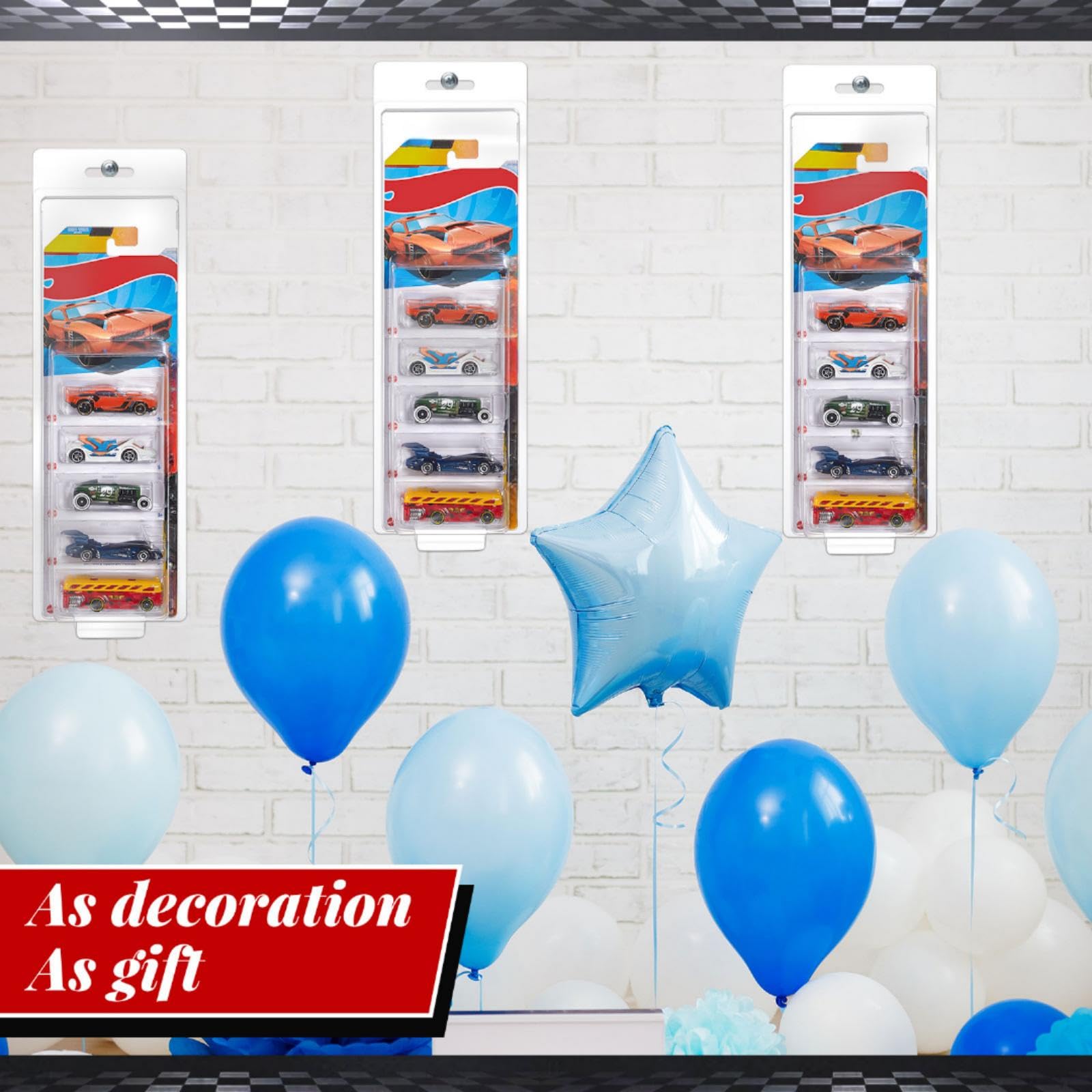 Wesiti 5 Pcs Diecast Blisters 5 Cars Compatible with Hot Wheels Protector Case Clear Storage Case for Mainline