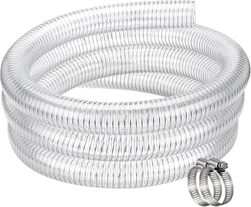 Flexible PVC Hose 1 1/2"id 5ft Clear Reinforced Vacuum Pipe