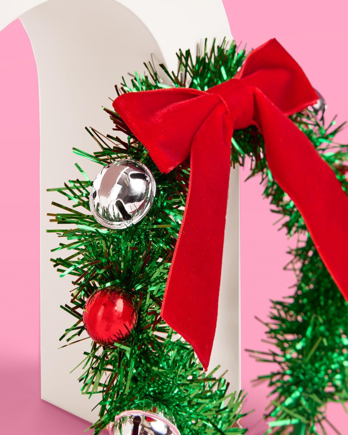 xo, Fetti Christmas Wreath Headband - Fits Adult + Child | Holiday Hair Accessory, Merry Xmas Party Favor, Winter Birthday Party Decorations - Image 4