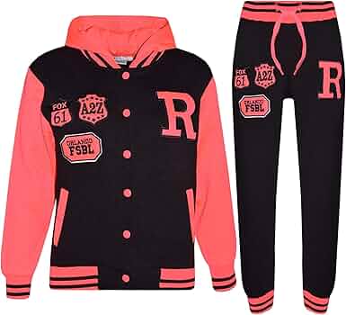 A2Z 4 Kids B.B Hooded Jacket R Fashion NYC/FOX Varsity - B.B Black