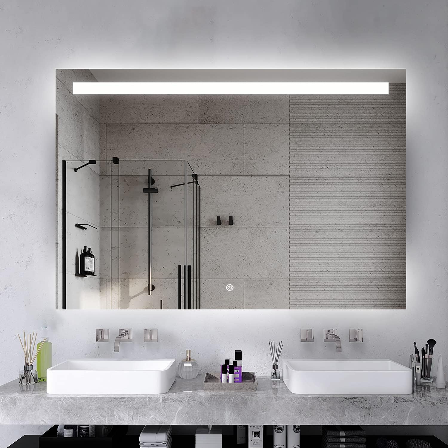 1000x700mm Illuminated LED Bathroom Mirror and Additional Features