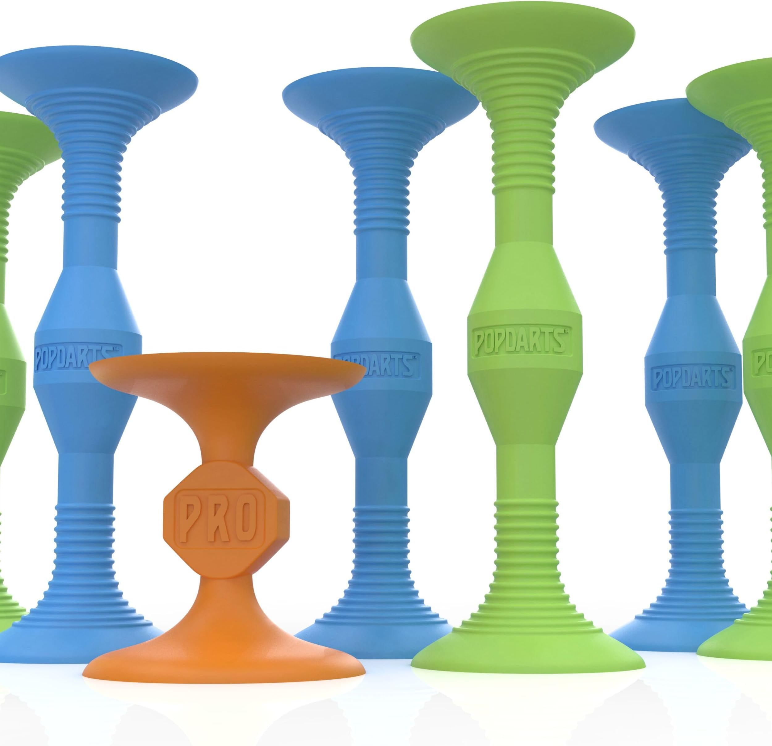 Pro Pack (Blue and Green) - Indoor, Outdoor Suction Cup Throwing Game - Competition with a POP