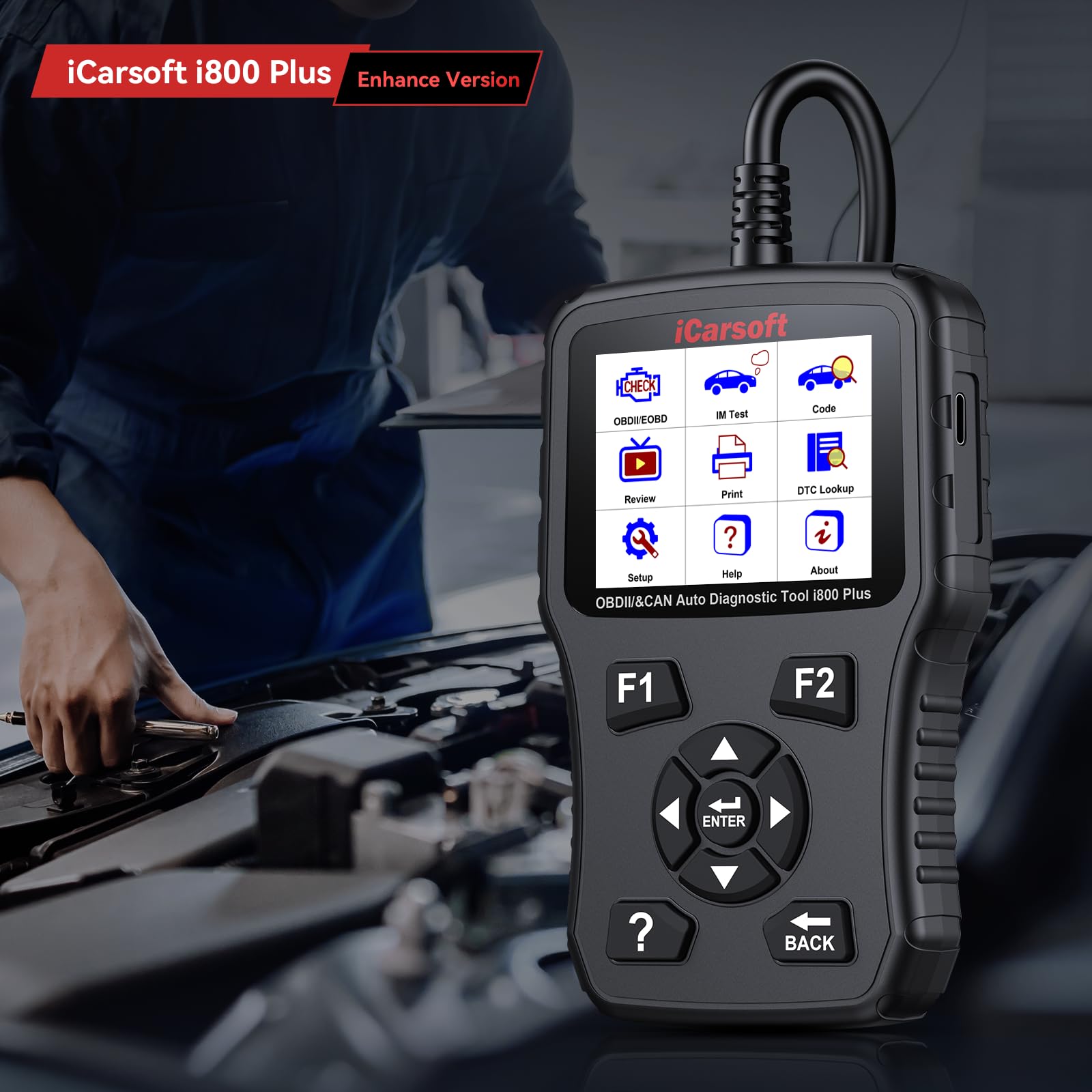 iCarsoft Skaner OBD II i800 Plus czytnik kodów EOBD