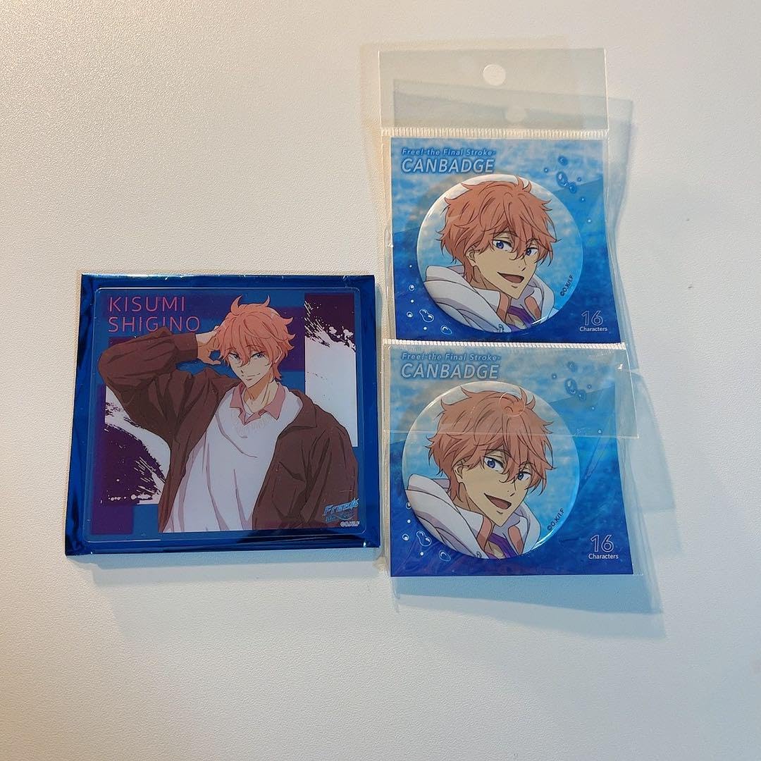 Amazon.co.jp: free 鴫野貴澄 アクリルクリアカード 缶バッジ FS 