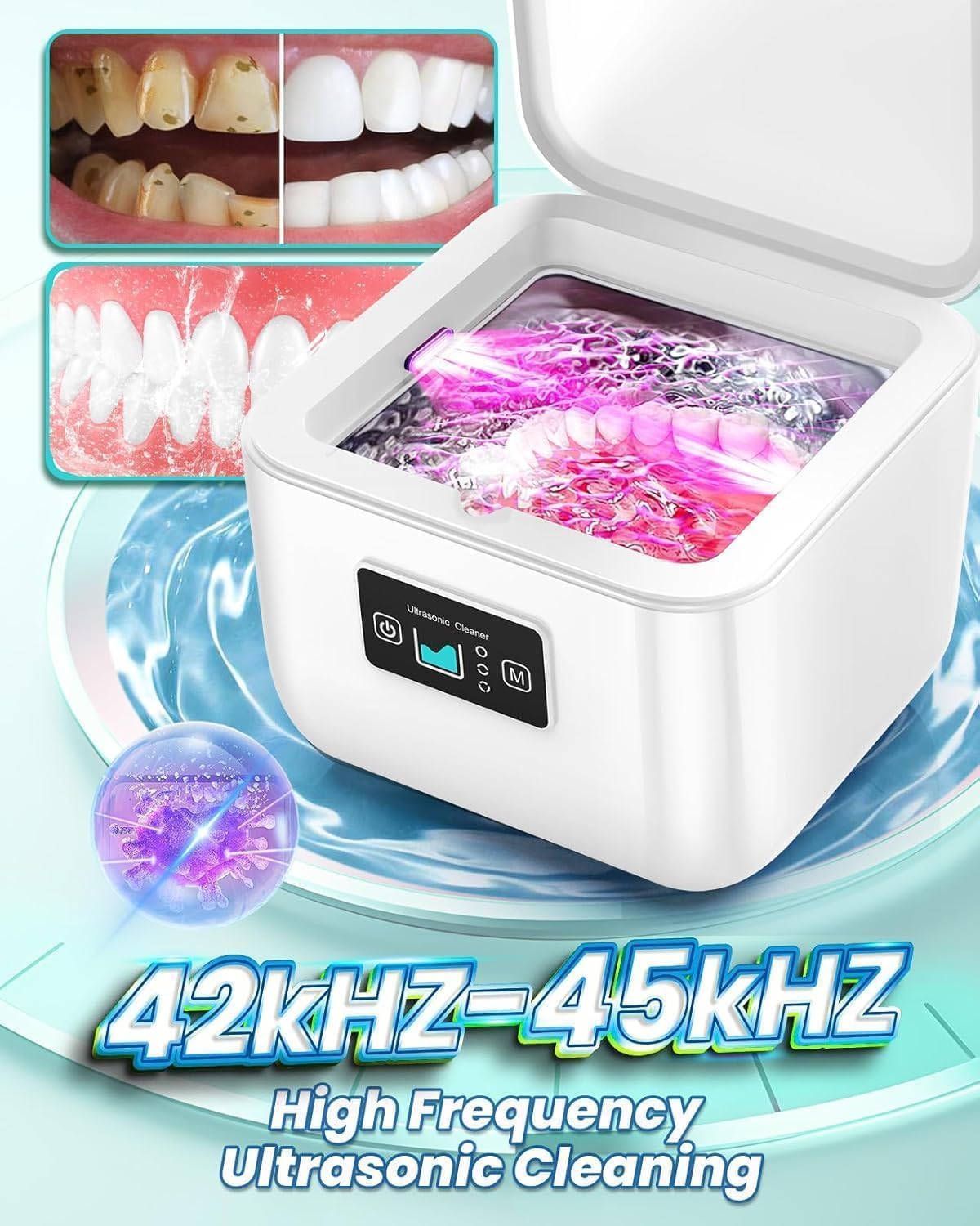 Limpiador de retenedores ultrasónicos, máquina limpiadora dental de 45 kHz