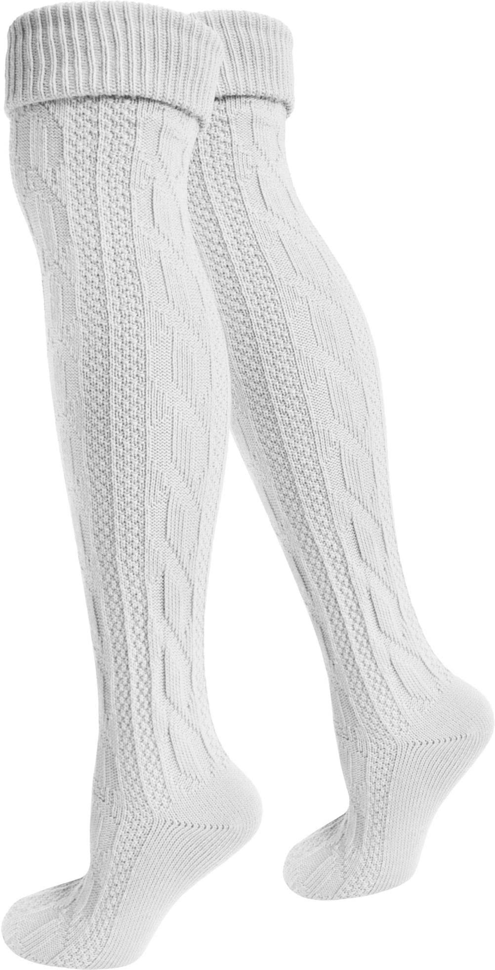 normani 2 Paar Oktoberfest Kniestrümpfe Trachten Socken EXTRA LANG aus Baumwolle