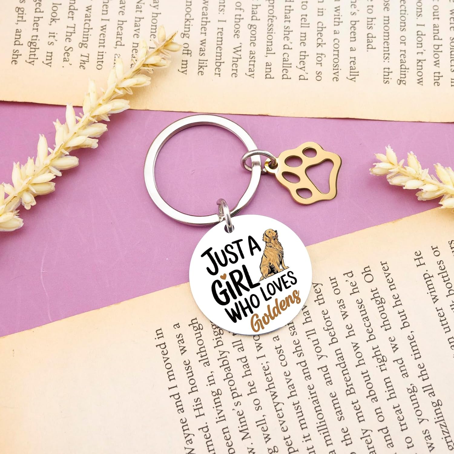 Golden Retriever Gifts Golden Retriever Dad Mom Gifts For Women Dog Lovers Keychain - Image 2