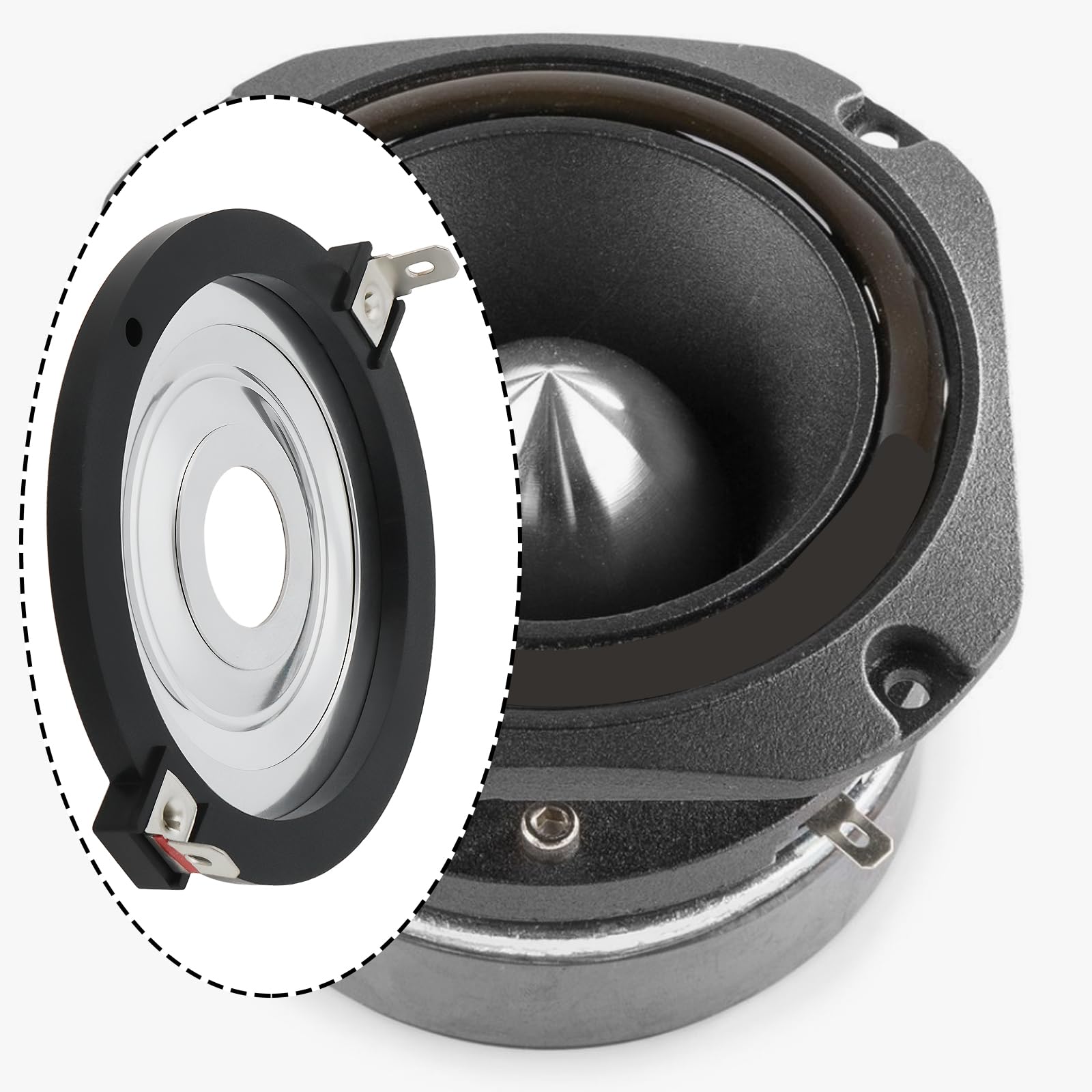 SG Store Tweeter A Membrana In Titanio ATV-4053 8 Ohm 2,76 Pollici Compatibile Con AudioPipe Tweeter A Proiettile