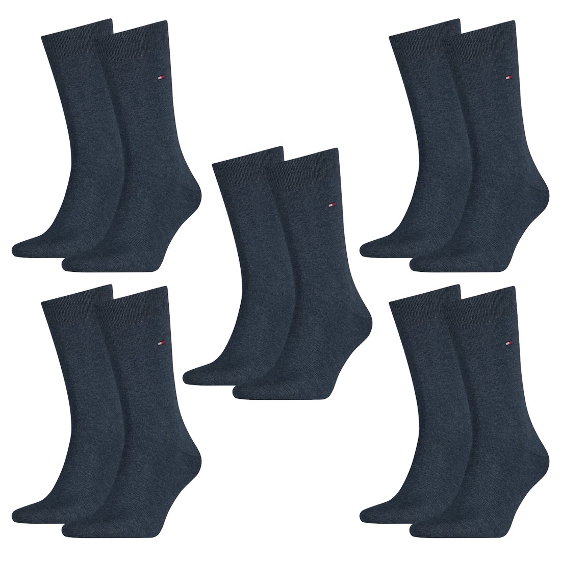 Tommy Hilfiger Herren Classic Business Socken 371111 10Paar, Farbe:Blau;Sockengröße:43-46;Artikel:Socken jeans 371111-356