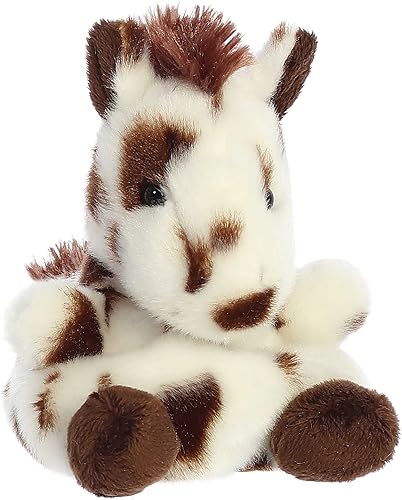 Miniatura 2 de Aurora Adorable animal de peluche Palm Pals Haymitch Painted Horse, juego de bolsillo, diversión coleccionable, blanco, 5 pulgadas