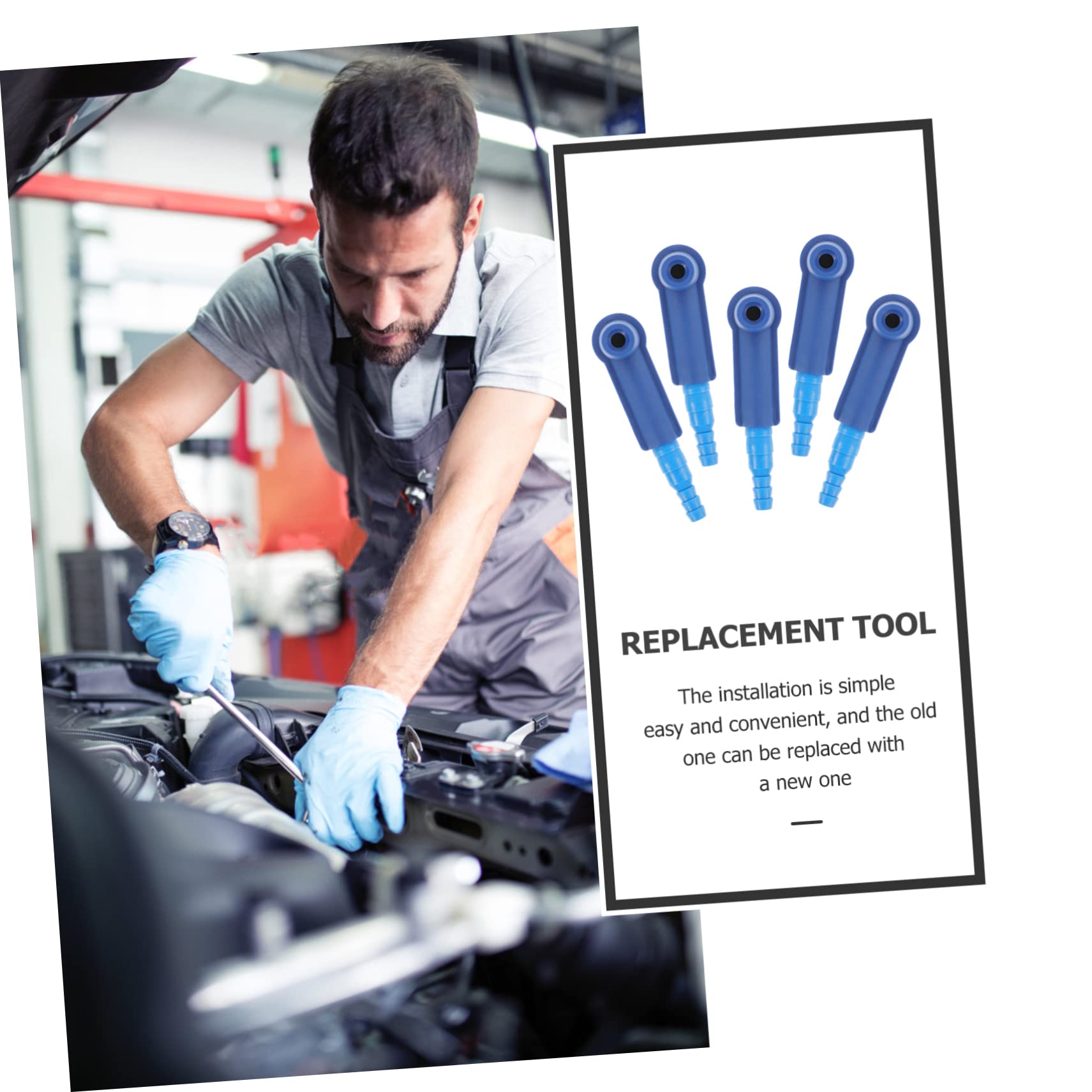 Holibanna 5Pcs Brake Fluid Replace Tool Durable Oil Bleeder Connectors for Easy Brake Oil Replacement Efficient Exchange Tool for Cars Suvs and Trucks