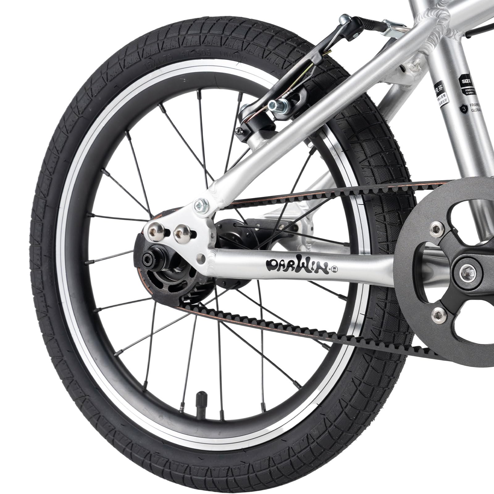 ROCKBROS Darwin Riemenantrieb 16/20 Pulgadas Bicicleta de Montaña para Niños, Bicicleta Infantil con Cuadro de Aluminio Ligero