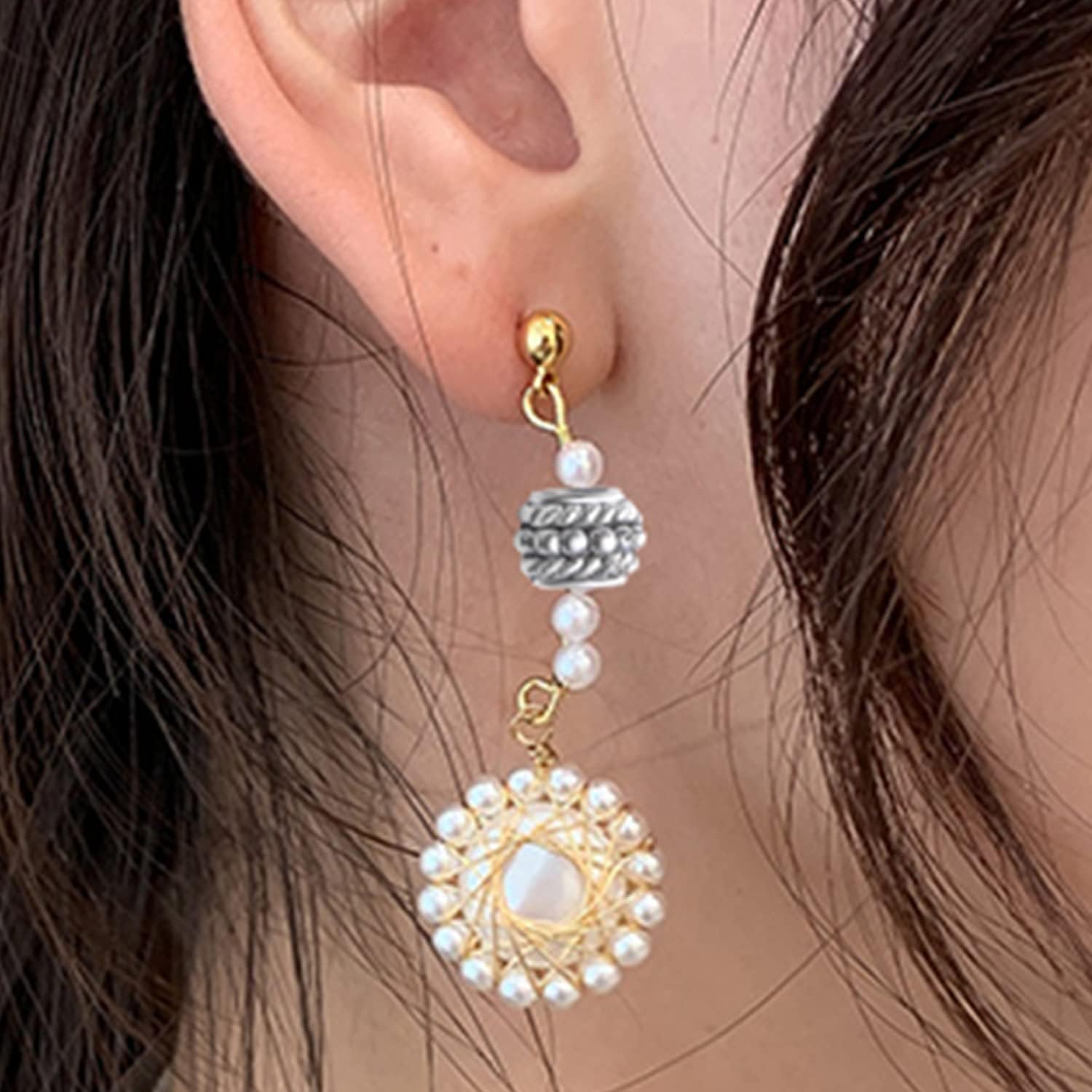 BronaGrand 100pcs Tibetan Antique Silver Large Hole Spacer Beads Alloy European Rondelle Beads Spacers Loose Spacers Jewelry Bead Charms for DIY Jewelry Crafts Making(8×6mm, Hole:4.5mm) - Image 5