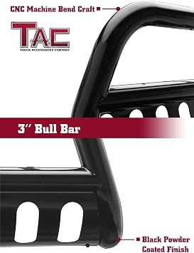TAC Bull Bar Fit 2019-2023 Ford Ranger Truck Pickup 3 Black Front Bumper Grille Guard Brush Guard Off Road Accessories