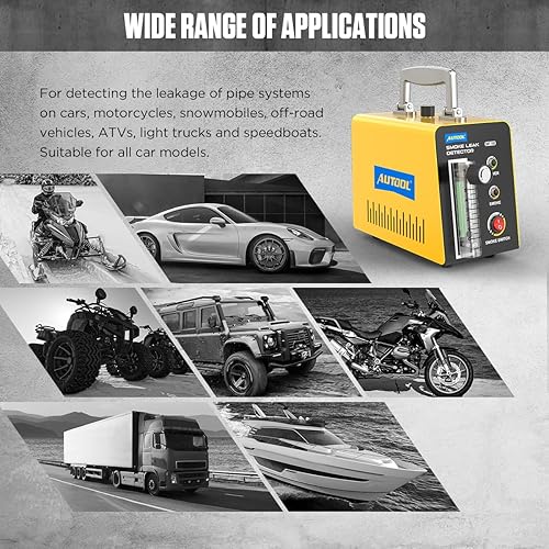 Miniatura 31 de AUTOOL Detector de plomo de la máquina de humo automotriz DC 12V EVAP Probador de diagnóstico de vacío con bomba de aire incorporada para sistema